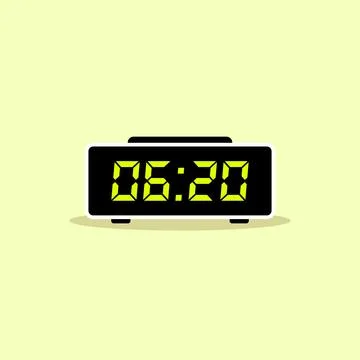 Digital clock icon vector design illustration Stock Illustration