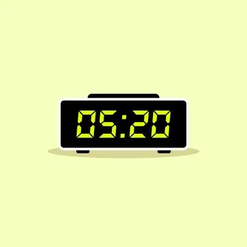 Digital clock icon vector design illustration Stock Illustration