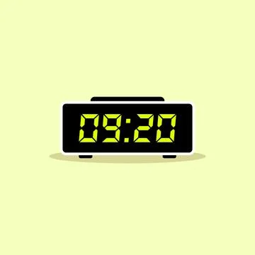 Digital clock icon vector design illustration Stock Illustration