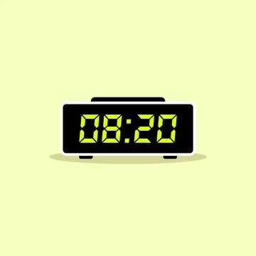 Digital clock icon vector design illustration Stock Illustration