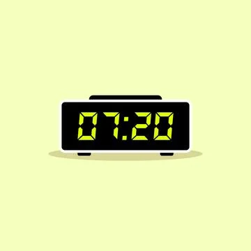 Digital clock icon vector design illustration Stock Illustration