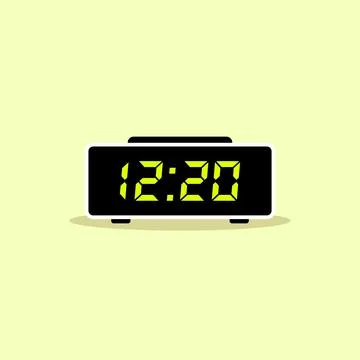 Digital clock icon vector design illustration Stock Illustration