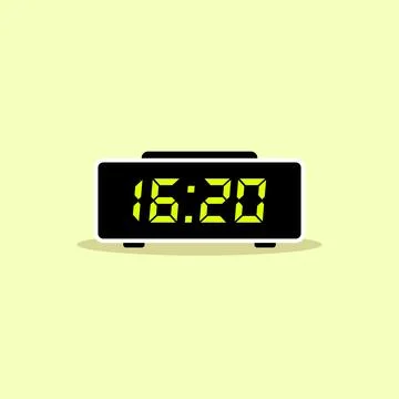 Digital clock icon vector design illustration Stock Illustration