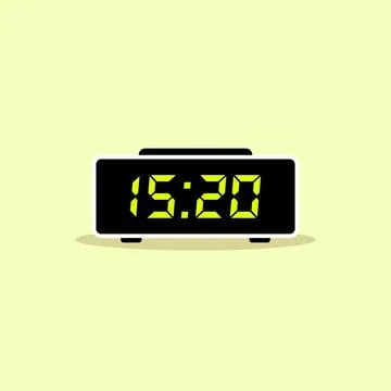 Digital clock icon vector design illustration Stock Illustration