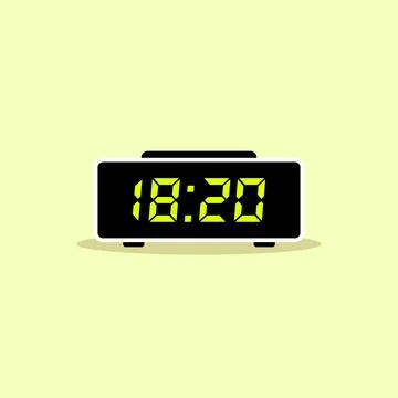 Digital clock icon vector design illustration Stock Illustration