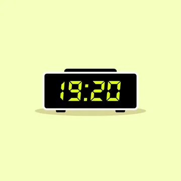 Digital clock icon vector design illustration Stock Illustration
