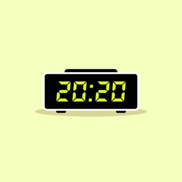 Digital clock icon vector design illustration Stock Illustration