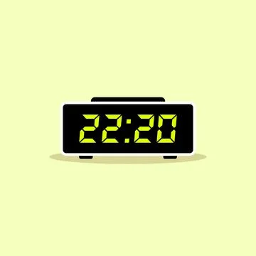 Digital clock icon vector design illustration Stock Illustration
