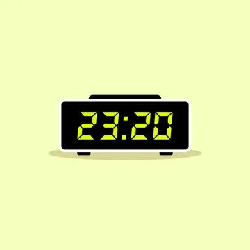 Digital clock icon vector design illustration Stock Illustration