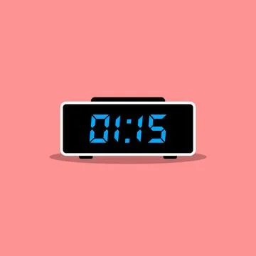 Digital clock icon vector design illustration Stock Illustration