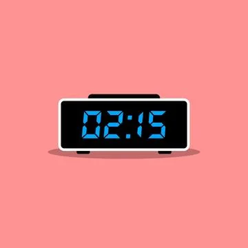 Digital clock icon vector design illustration Stock Illustration