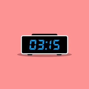 Digital clock icon vector design illustration Stock Illustration
