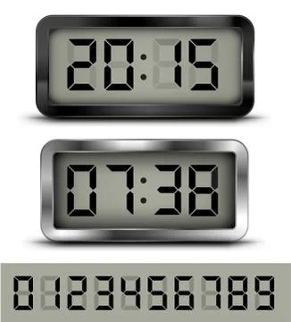 Digital clock  Illustrazione stock