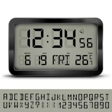 Digital clock 스톡 일러스트