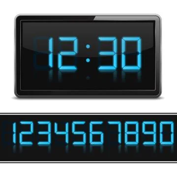 Digital Clock Stock Illustration