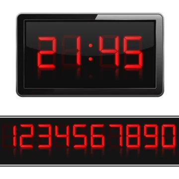 Digital Clock 스톡 일러스트