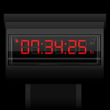 Digital clock Stock Illustration