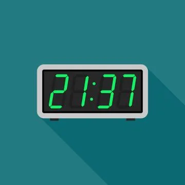 Digital clock Stock Illustration