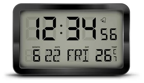 Digital clock Stock Illustration