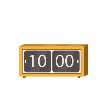 Digital clock illustration design element. flat icon. Stock Illustration
