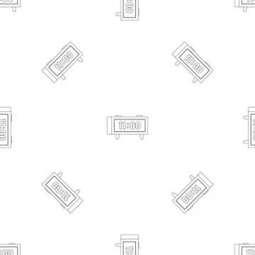 Digital clock pattern seamless vector Stock Illustration