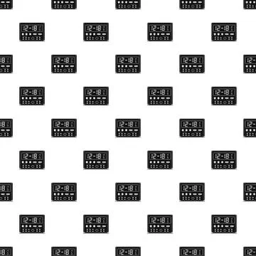 Digital clock pattern seamless vector Stock Illustration