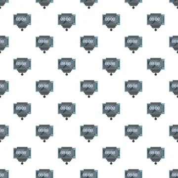 Digital clock pixel art pattern displaying time Illustrazione stock