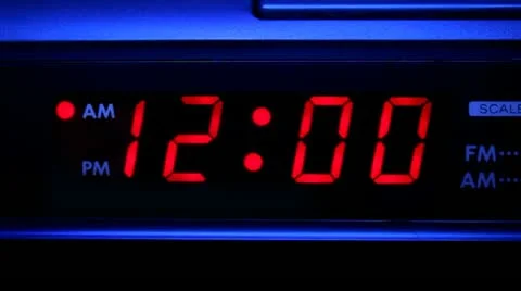 Digital clock radio Stock Footage