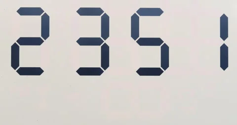 Digital clock shows 23:00 Stock Footage 246838747