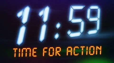 A digital clock with text time for action Illustration of a digital clock ... Stock Photos
