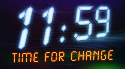 A digital clock with text time for change Illustration of a digital clock ... Stock Photos