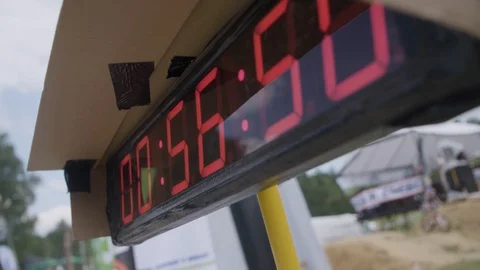 Digital clock ticking 스톡 동영상 93187898