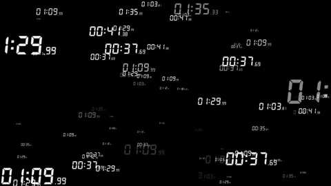 Digital Clock Time Passing Countdown Timer Animation on black background Stock Footage 320999651