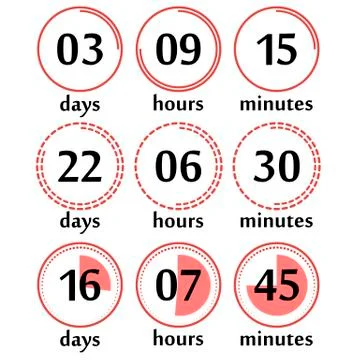 Digital Clock Timer Stock Illustration