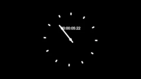 Digital clock timer traces exact minutes and seconds. Clock timer animation.. Stock Footage 340997833