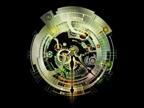 Digital Clockwork Stock Illustration