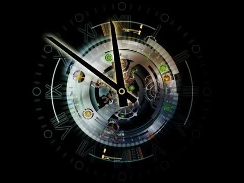 Digital Clockwork Stock Illustration