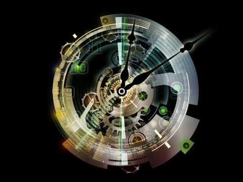 Digital Clockwork Stock Illustration
