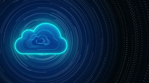 A digital cloud and future technological worlds Stock Footage 347859029