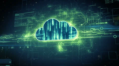 Digital cloud computing concept Vidéo 39817775