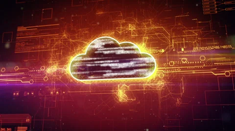 Digital cloud computing concept Stock Footage 39817815