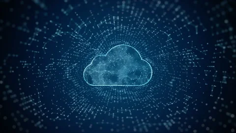 Digital Cloud Computing of Cyber Security, Digital Data Network Protection, 5 Video stock 153728977