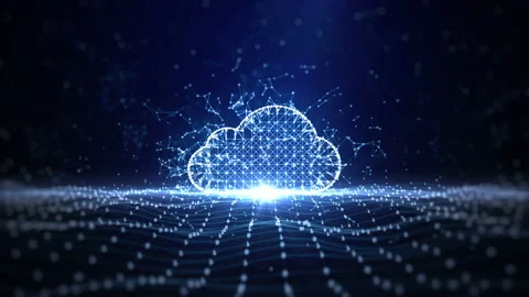 Digital Cloud Computing Cyber Security, Digital Data Network Protection Stock Footage 201525588