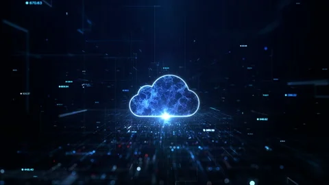 Digital Cloud Computing Cyber Security, Digital Data Network Protection Stock-Footage 201570984