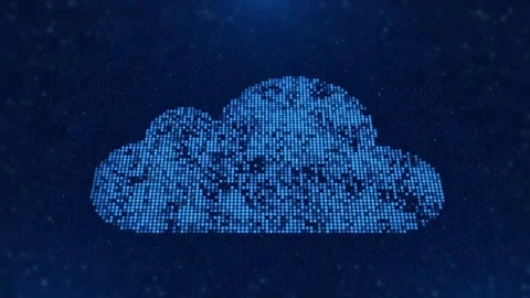 Digital Cloud computing database storage and big data technology Loop Animation. Stock Footage 157729358