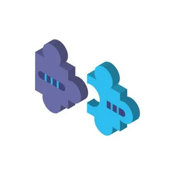 Digital cloud computing isometric icon vector design Stock Illustration