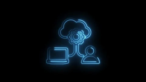 Digital Cloud Computing Network Connection Data Transfer Technology Concept Icon Stock Footage 333958029