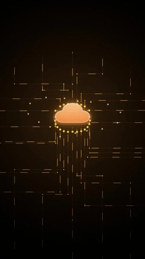 Digital Cloud Computing Network Data Flow Abstract Animation Видео 346197612
