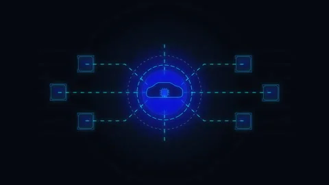 Digital cloud computing network hub, data connectivity, flow, security, ser.. Stock Footage 348328175