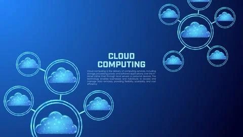 Digital Cloud computing technology, online network connection symbol Stock Illustration